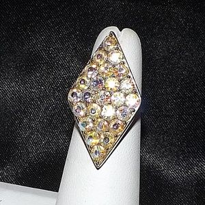 Vintage EMJ Emmons Cocktail Aurora Borealis Ring